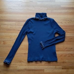 EUC J Crew Navy Turtleneck